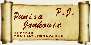Puniša Janković vizit kartica